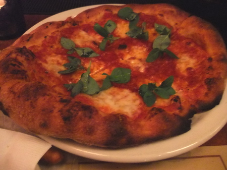 Margherita pizza at Mozza
