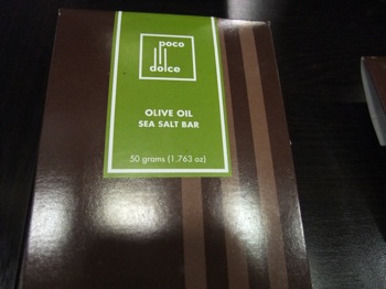 Poco Dolce Olive Oil with Sea Salt chocolate bars